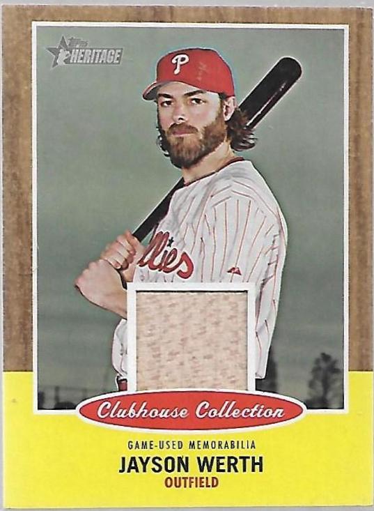 Jayson Werth #CCR-JW Baseball Cards 2011 Topps Heritage Clubhouse Collection Relic