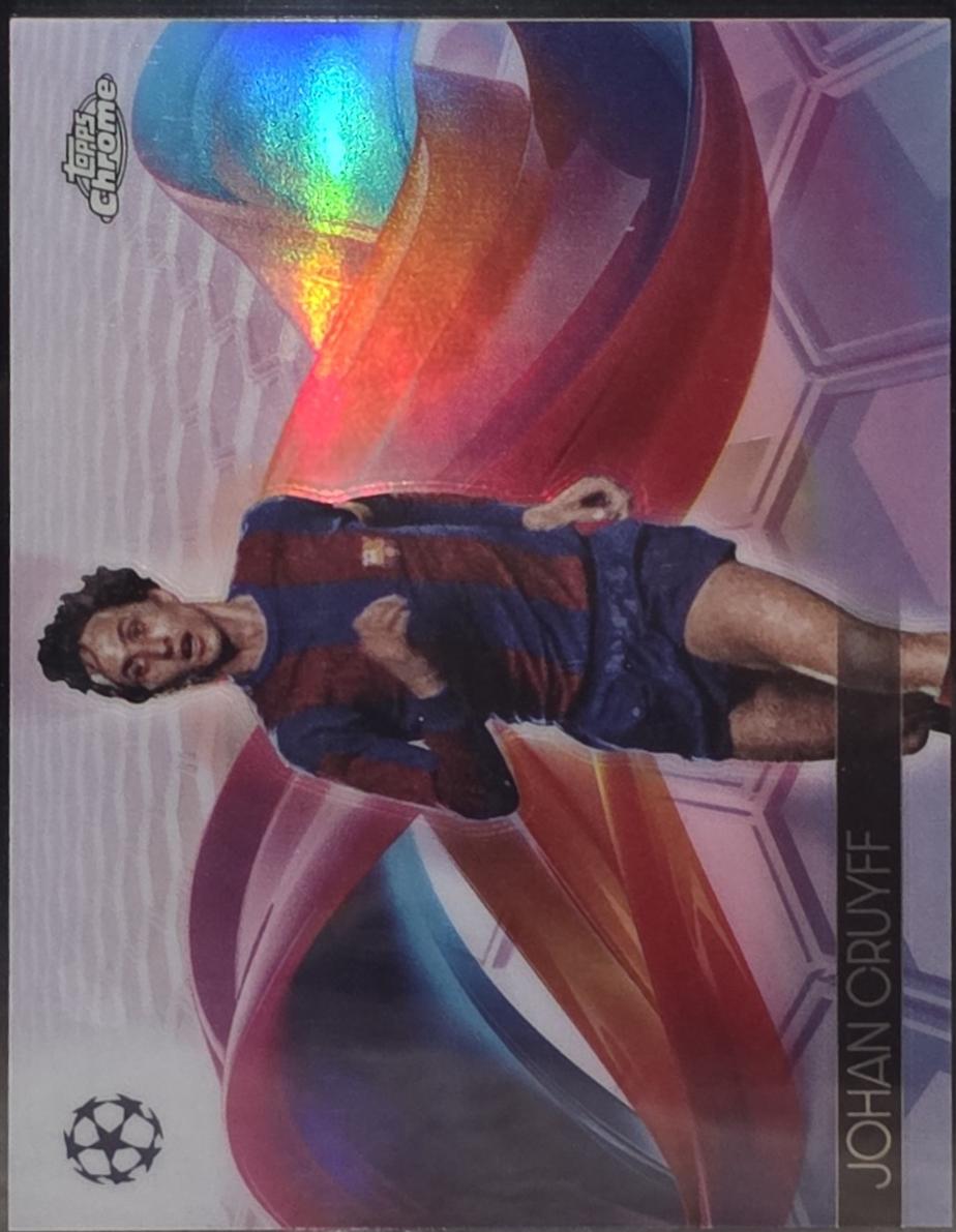 Johan Cruyff #H-10 Soccer Cards 2024 Topps Chrome UEFA Helix