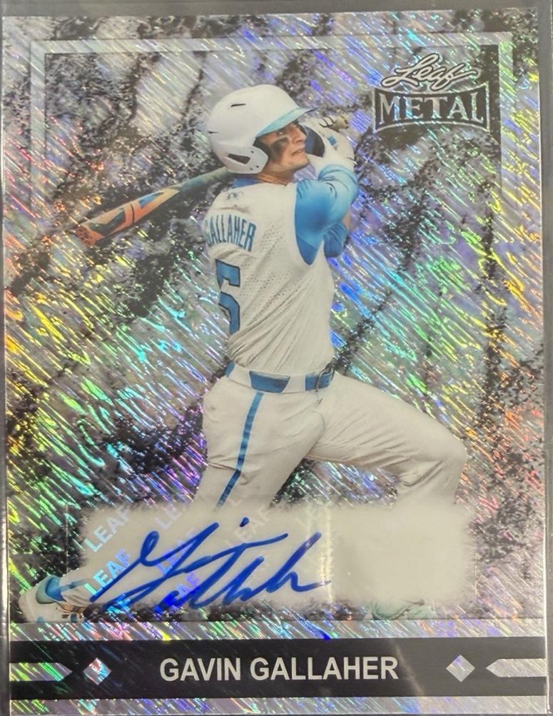 Gavin Gallaher #91A-GG2 2026 Leaf Metal 1991 Gold Leaf Prospects Autograph Baseball