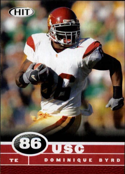 Dominique Byrd #43 Football Cards 2006 Sage Hit