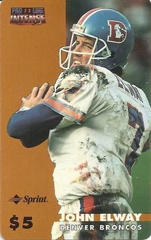 John Elway #9 Football Cards 1996 Pro Line II Intense Phone Cards $5