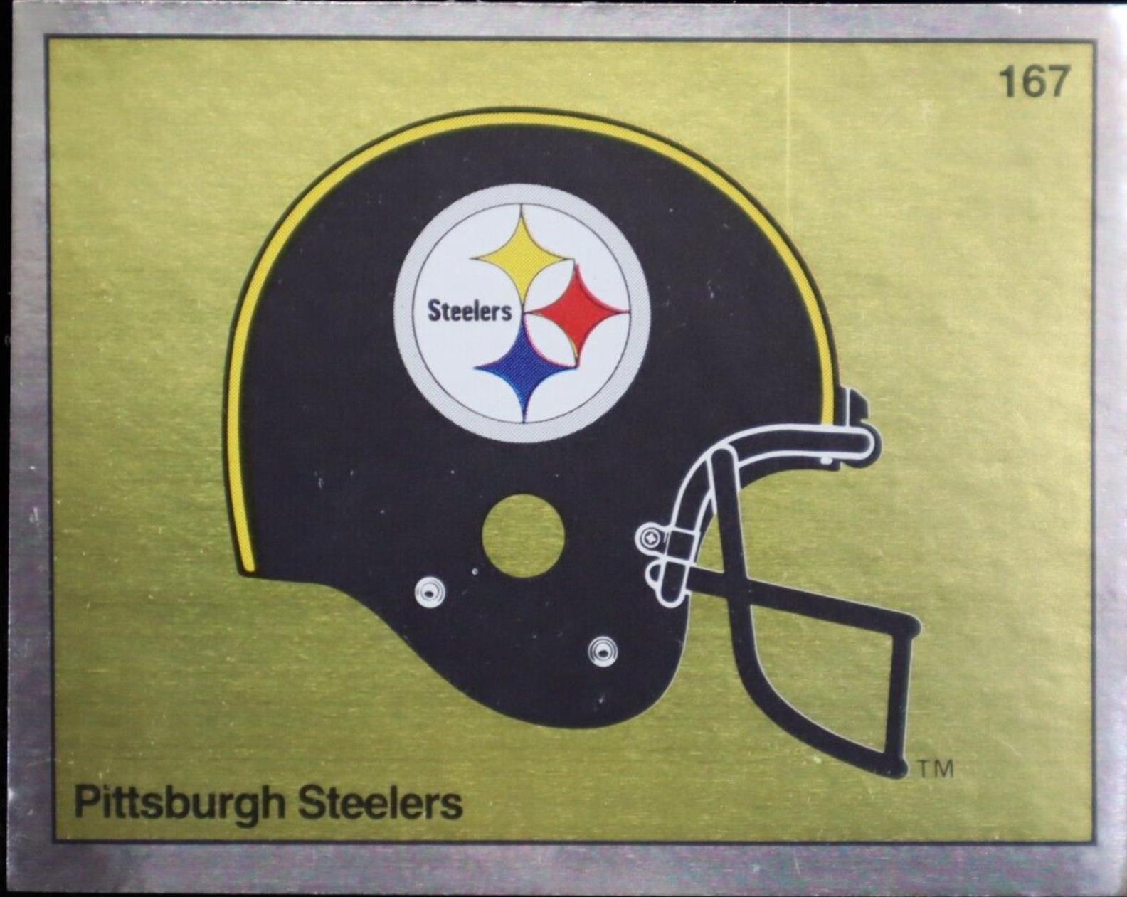 Pittsburgh Steelers Helmet #167 1988 Panini Sticker Football