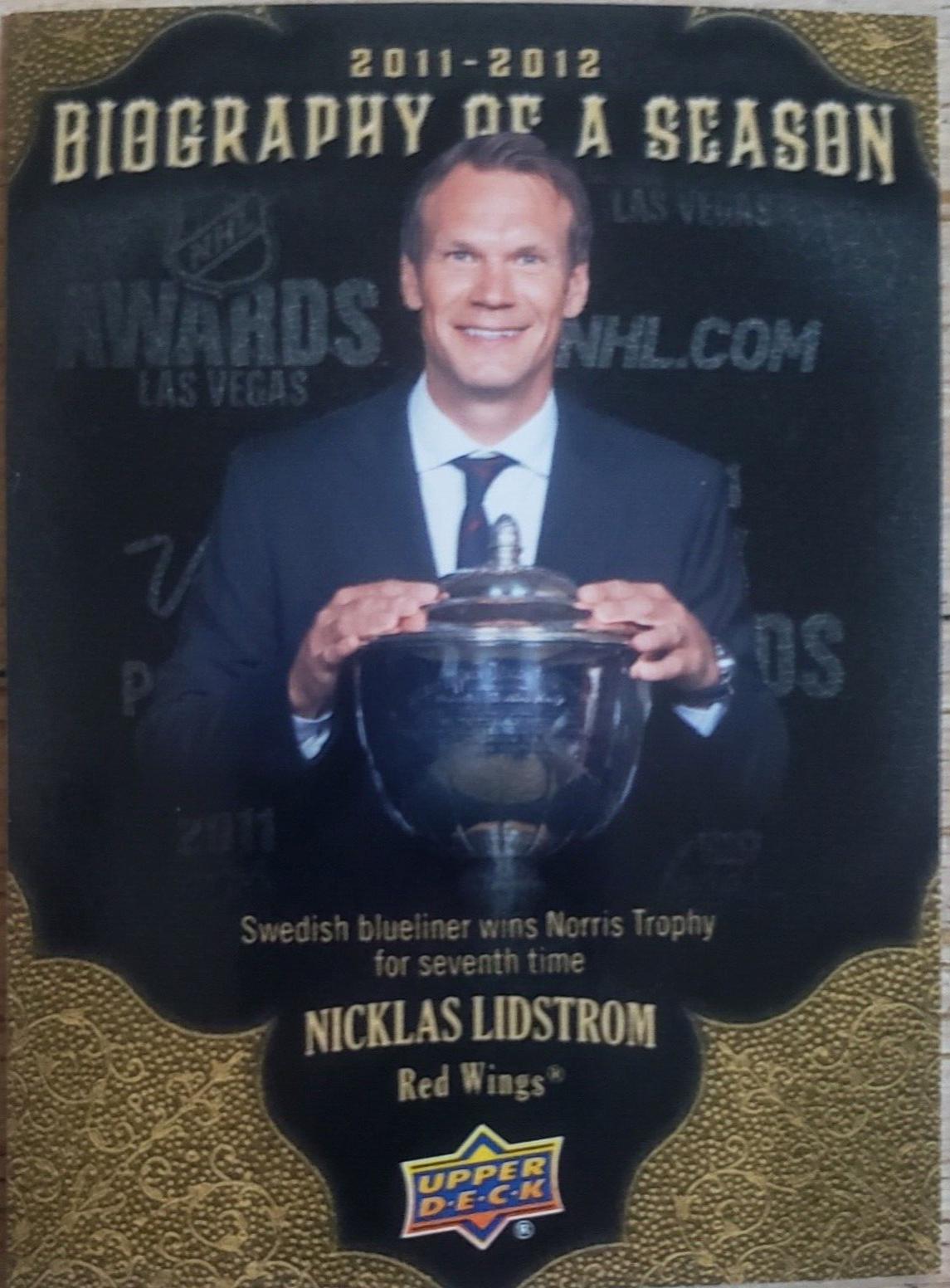 Nicklas Lidstrom #BOS5 Hockey Cards 2011 Upper Deck Biography of A Season