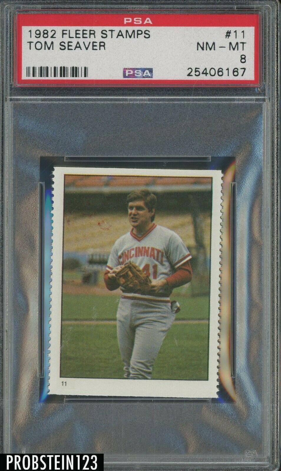 Tom Seaver #11 Baseball Cards 1982 Fleer Stamps