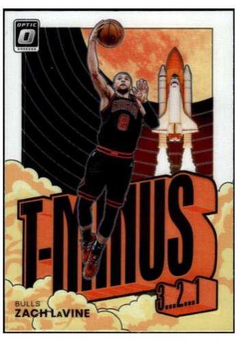 Zach LaVine #8 Basketball Cards 2021 Panini Donruss Optic T Minus 3 2 1