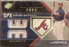 Gary Sheffield #WM-GS1 Baseball Cards 2003 SPx Winning Materials
