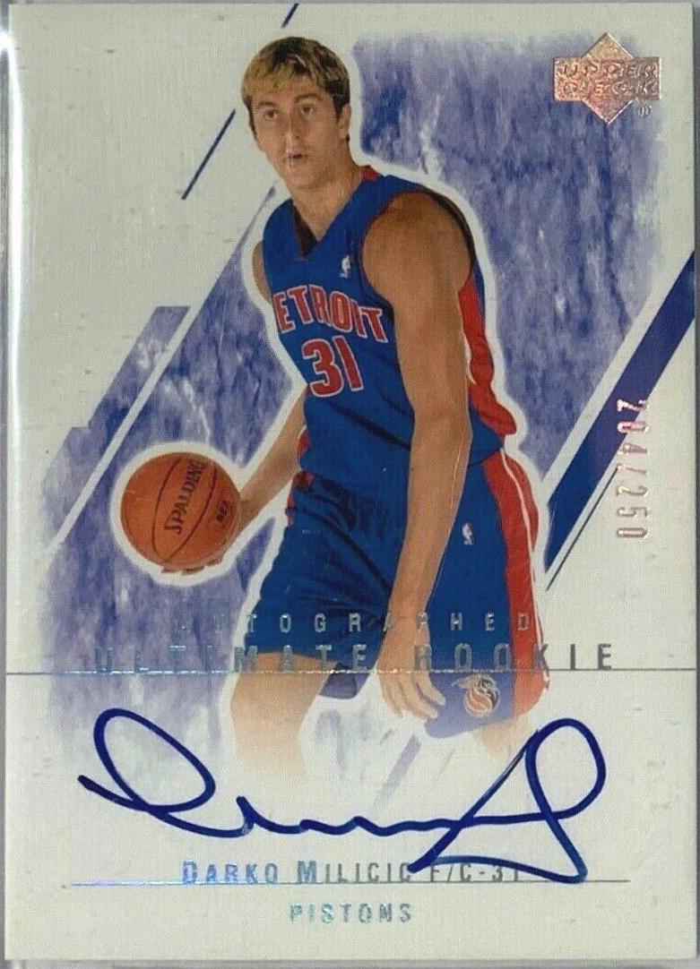 Darko Milicic Autograph #128 Basketball Cards 2003 Ultimate Collection