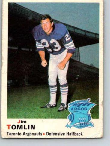 Jim Tomlin #9 Football Cards 1970 O Pee Chee CFL