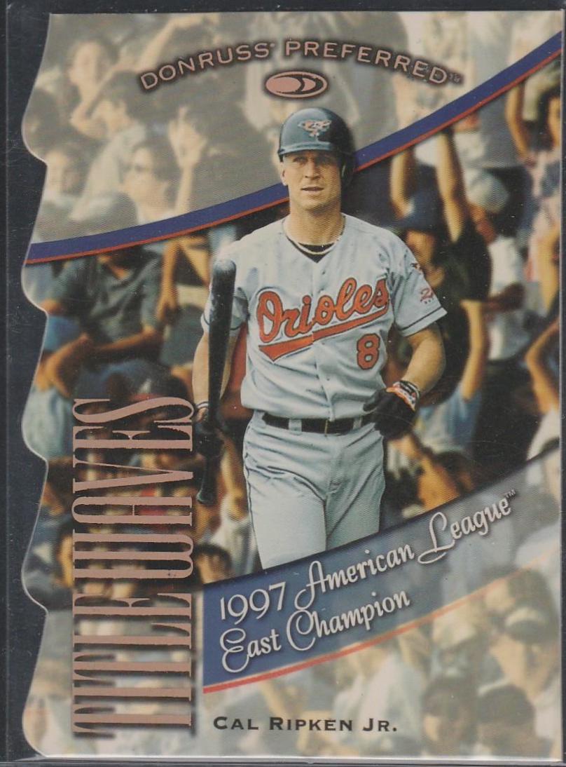 Cal Ripken JR ##6 Baseball Cards 1998 Donruss Preferred Title Waves