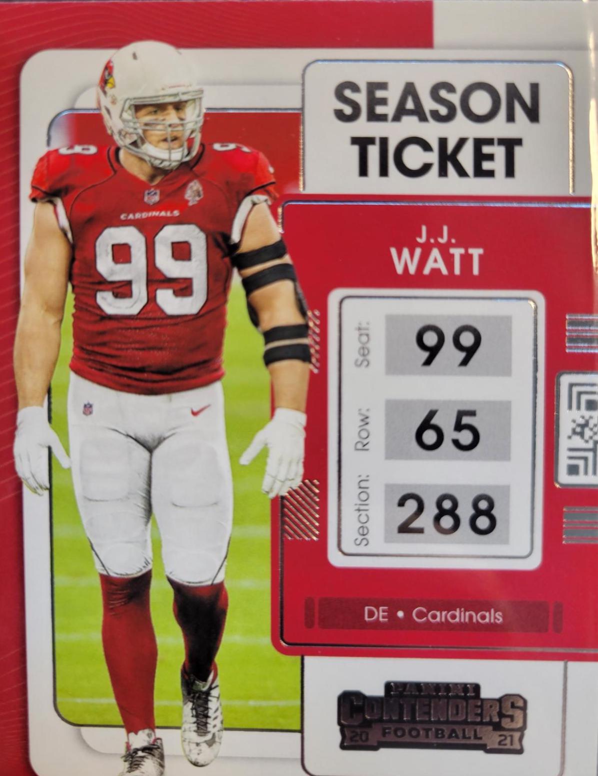 J. J. Watt #3 Football Cards 2021 Panini Contenders
