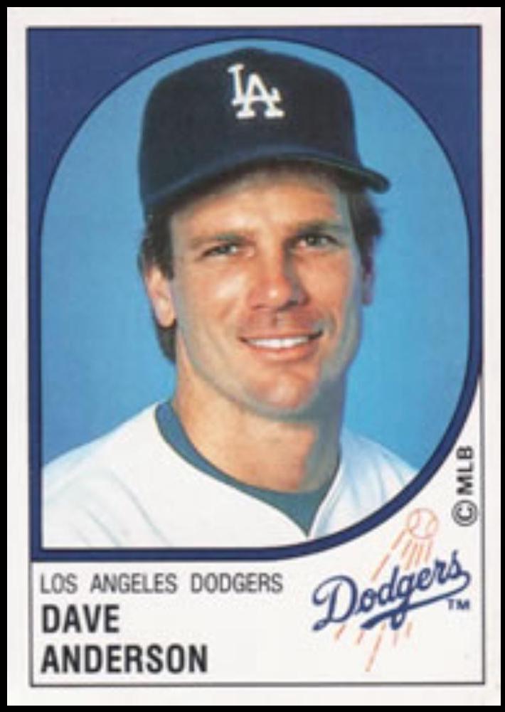 Dave Anderson #313 Baseball Cards 1988 Panini Stickers