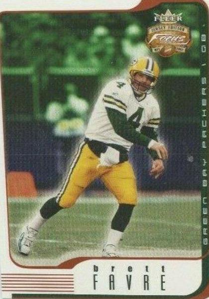 Brett Favre #3 Football Cards 2002 Fleer Focus Jersey Edition