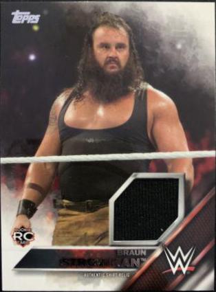 Braun Strowman Wrestling Cards 2016 Topps WWE Shirt Relic