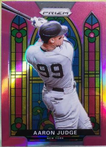 2021 Panini Prizm Stained Glass Aaron Judge [Pink] #SG-5 card