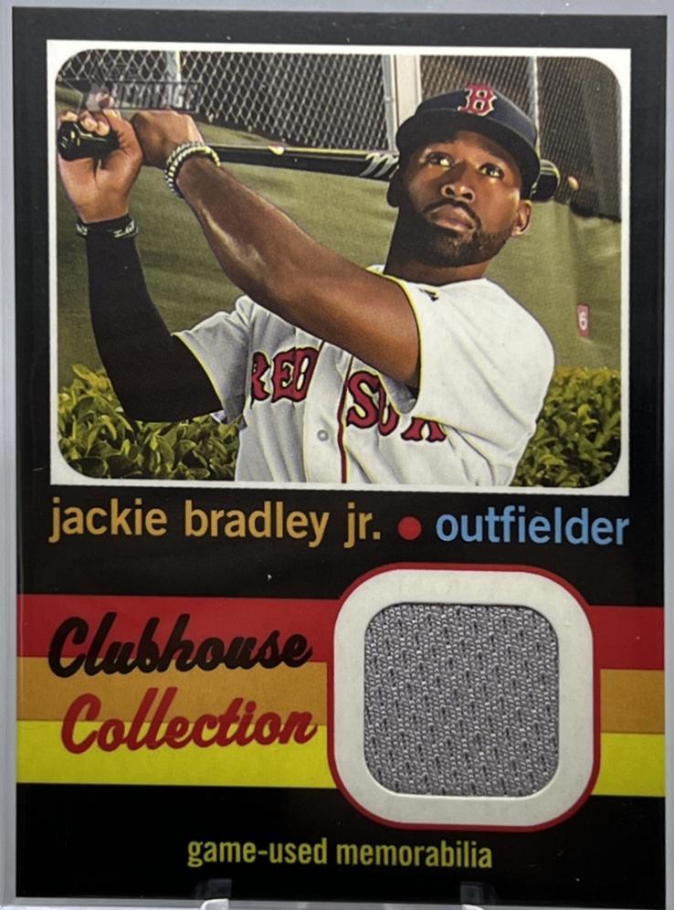 Jackie Bradley Jr. #CCR-JBJ 2020 Topps Heritage Baseball Clubhouse Collection Relics