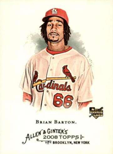 Brian Barton #6 Baseball Cards 2008 Topps Allen & Ginter