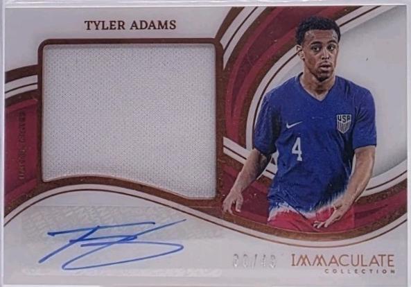 Tyler Adams #PA-TA 2023 Panini Immaculate Premium Swatch Autograph Soccer