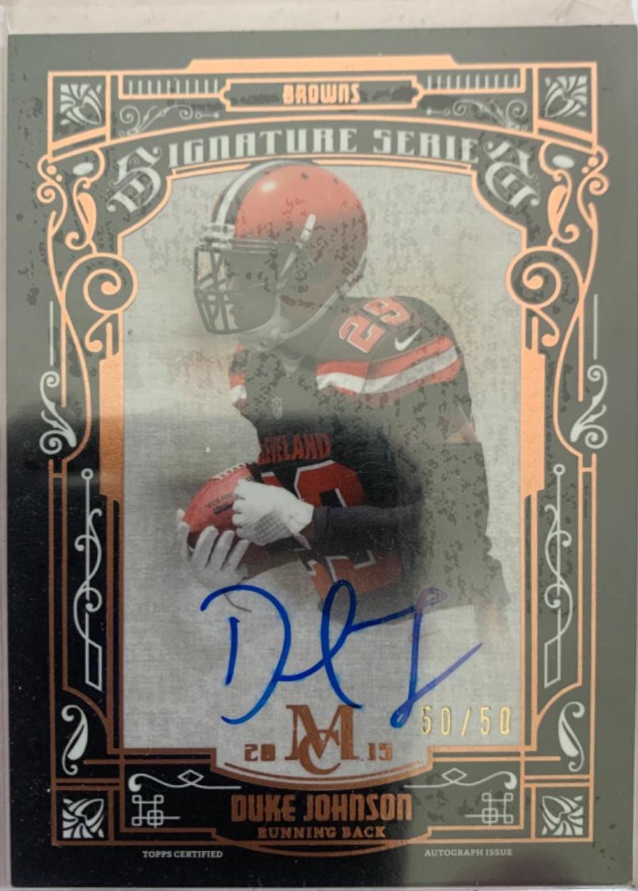 Duke Johnson #SSA-DJ Football Cards 2015 Topps Museum Collection Signature Series Autograph
