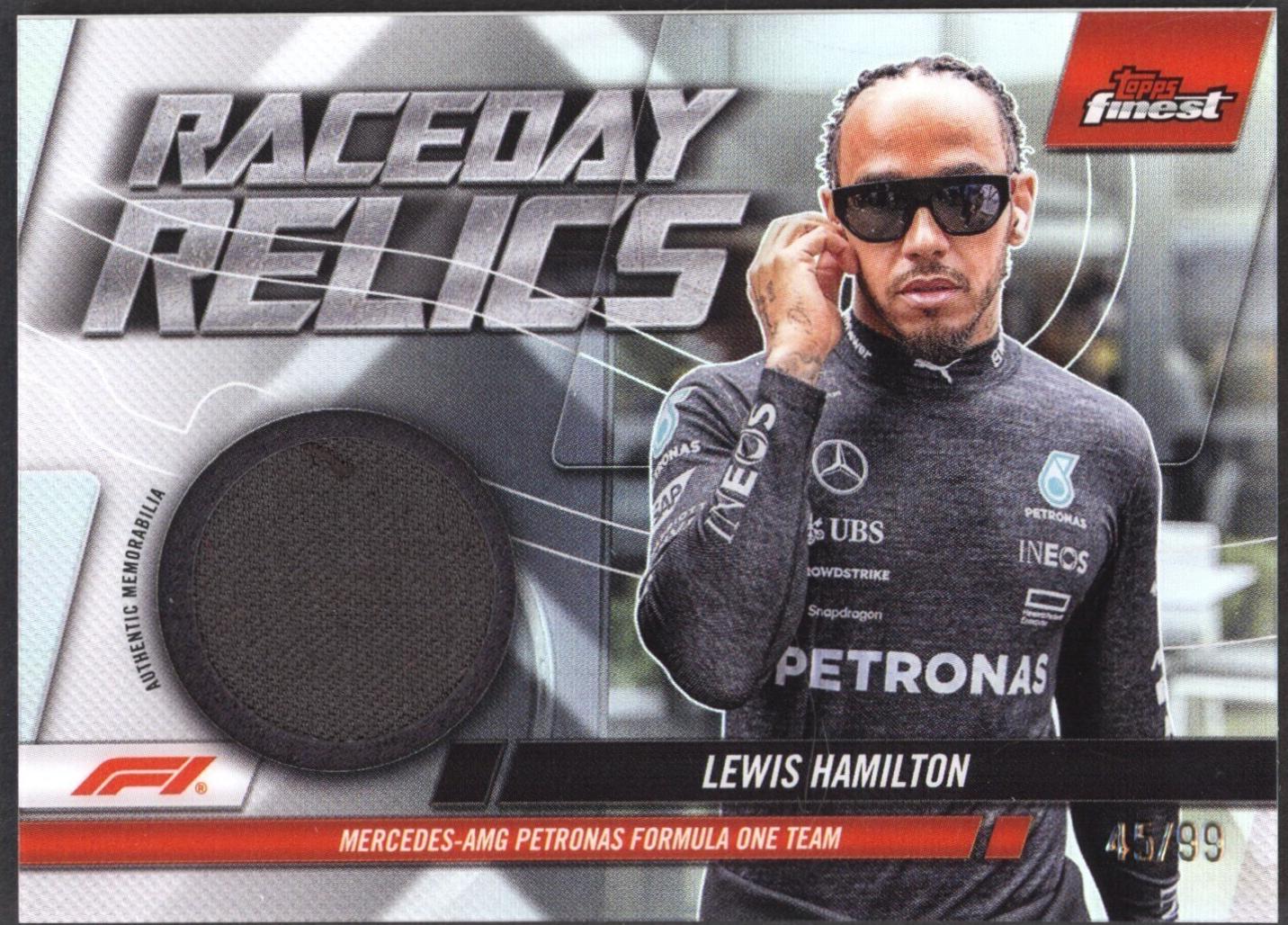 Lewis Hamilton #RDR-HAM Racing Cards 2024 Topps Finest Formula 1 Raceday Relic