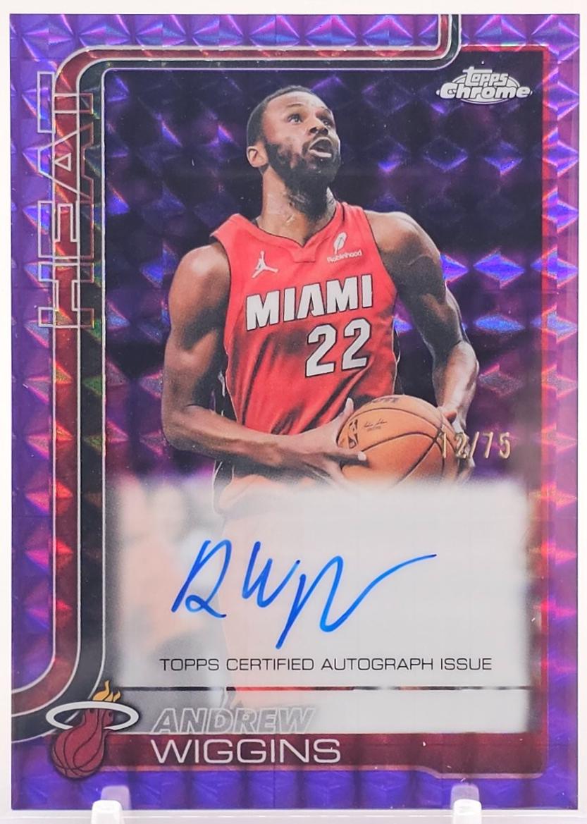 Andrew Wiggins #TCA-RH 2025 Topps Chrome Update Sapphire Autograph Basketball