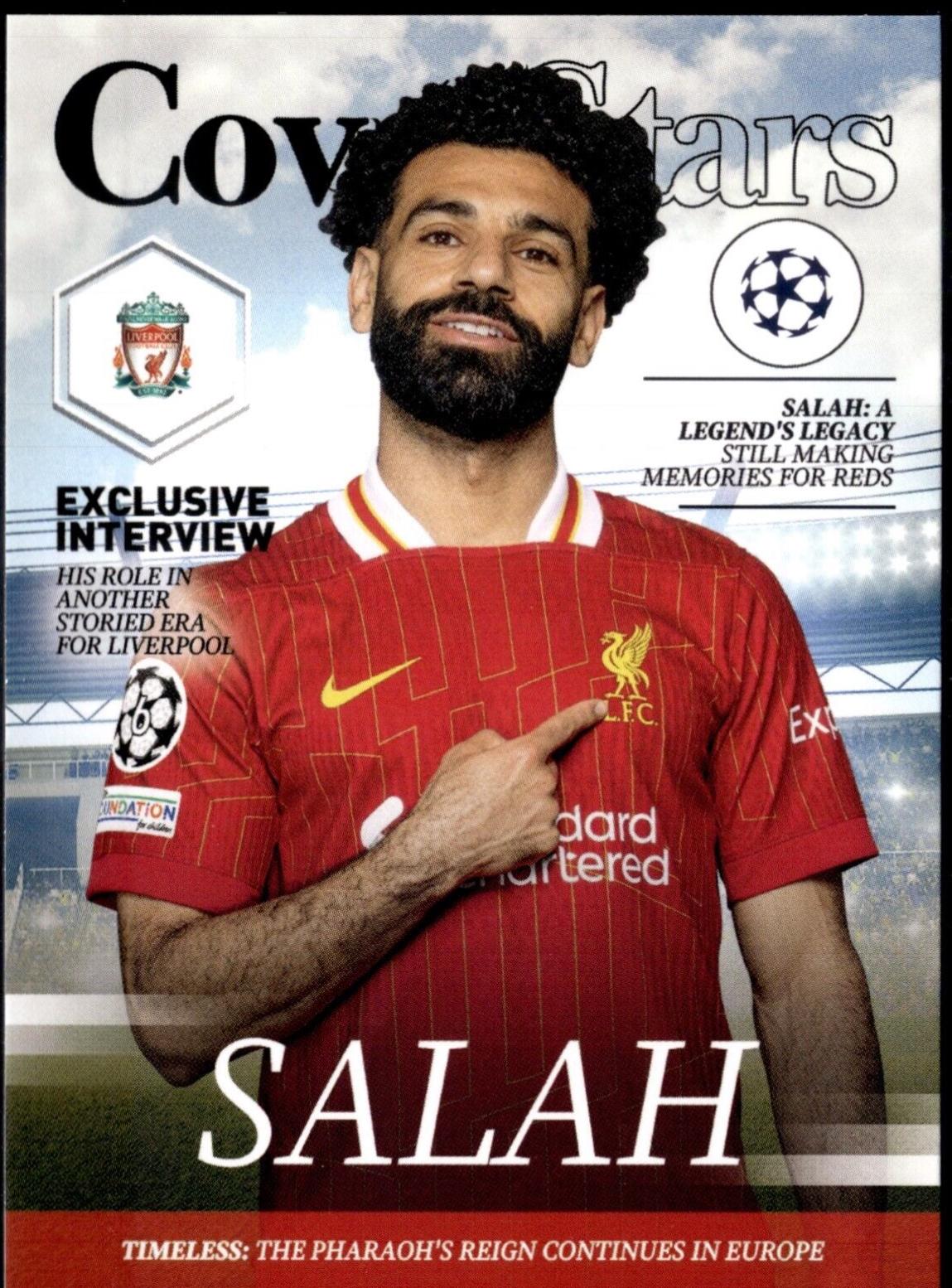 Mohamed Salah #CS-4 Soccer Cards 2024 Topps UEFA Cover Stars