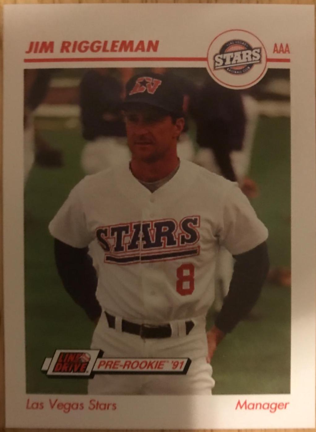 Jim Riggleman #299 1991 Line Drive AAA Baseball