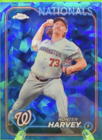 Hunter Harvey #USCS101 Baseball Cards 2024 Topps Chrome Sapphire Update