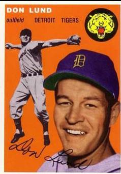 Don Lund #167 Baseball Cards 1994 Topps Archives 1954 Reprint