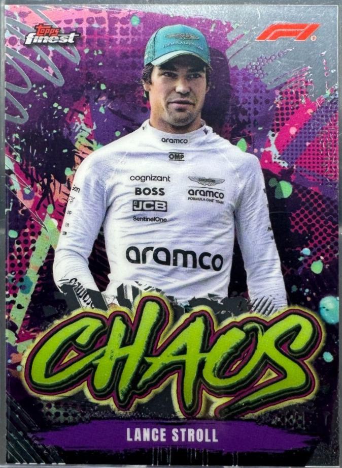 Lance Stroll #CH-12 Racing Cards 2024 Topps Finest Formula 1 Chaos