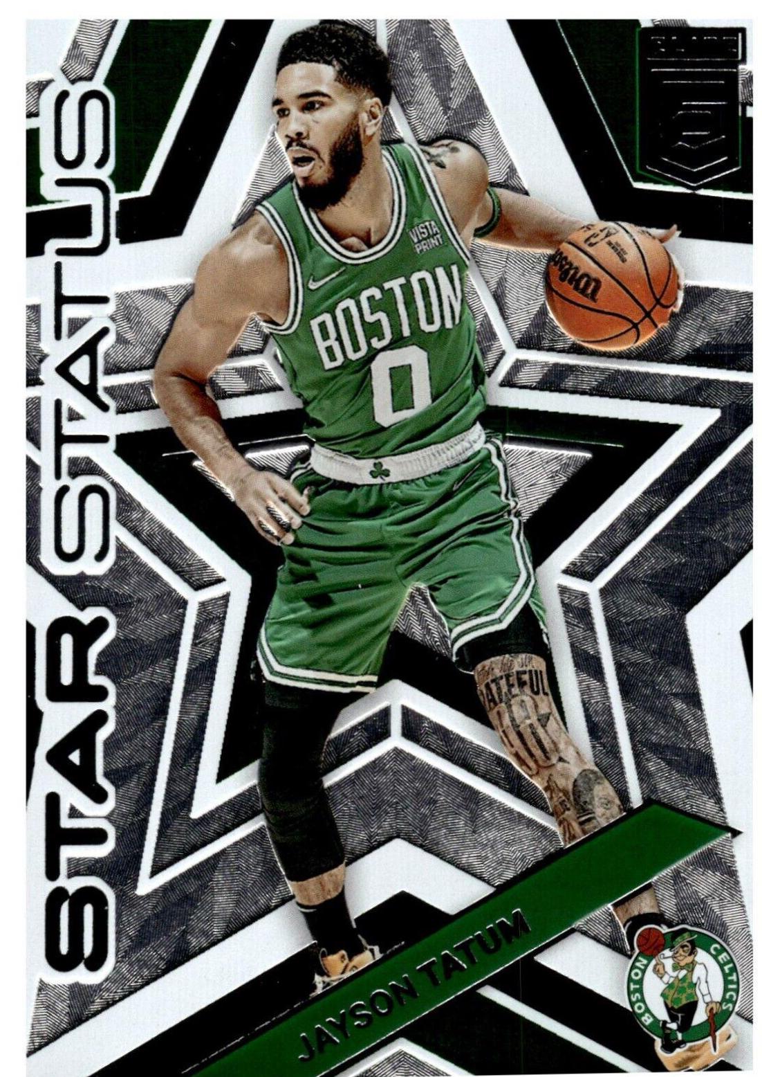 Jayson Tatum #1 Basketball Cards 2022 Panini Donruss Elite Star Status