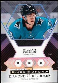William Eklund #BDR-WE 2021 Upper Deck Black Diamond Rookie Relic Hockey