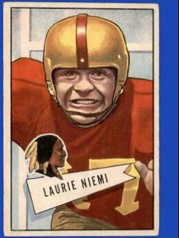 Laurie Niemi #6 Football Cards 1952 Bowman Large
