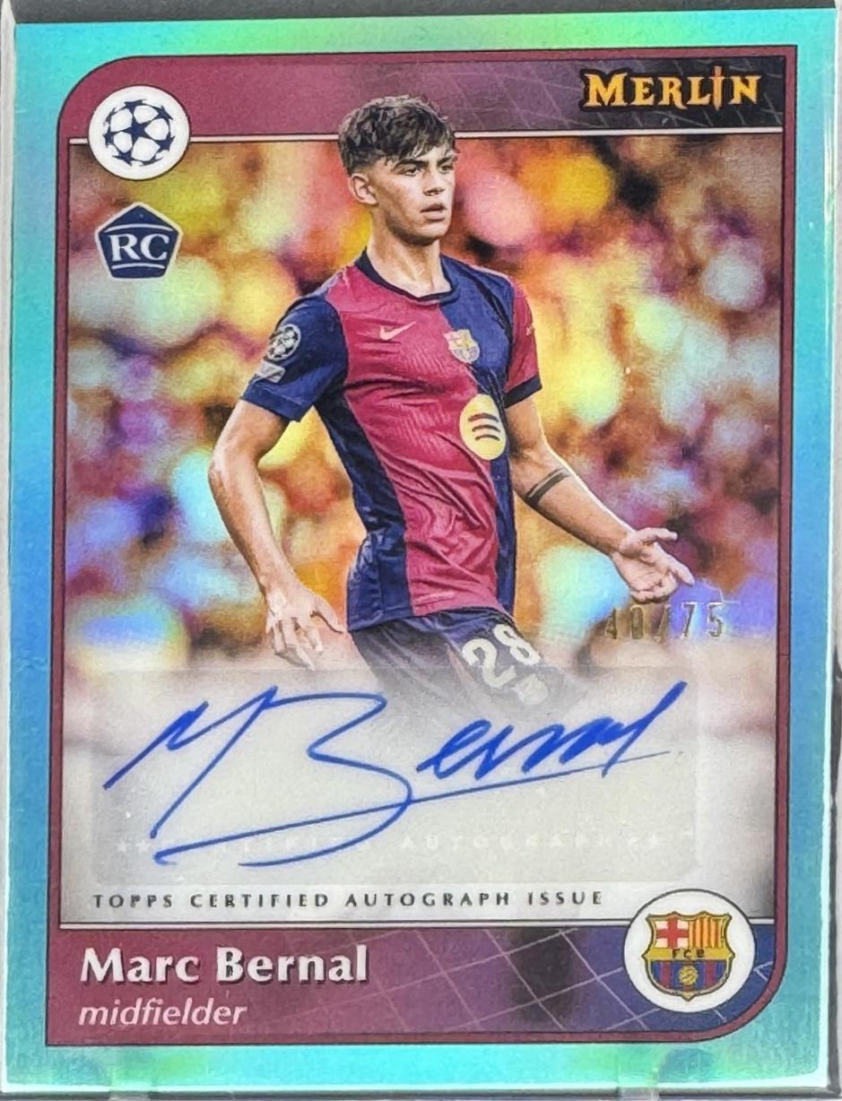 Marc Bernal #AU-BE 2024 Topps Merlin UEFA Autograph