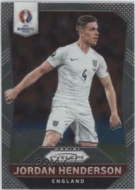 Jordan Henderson #58 2016 Panini Prizm UEFA