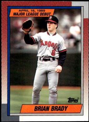Brian Brady #19 Baseball Cards 1990 Topps Major League Debut