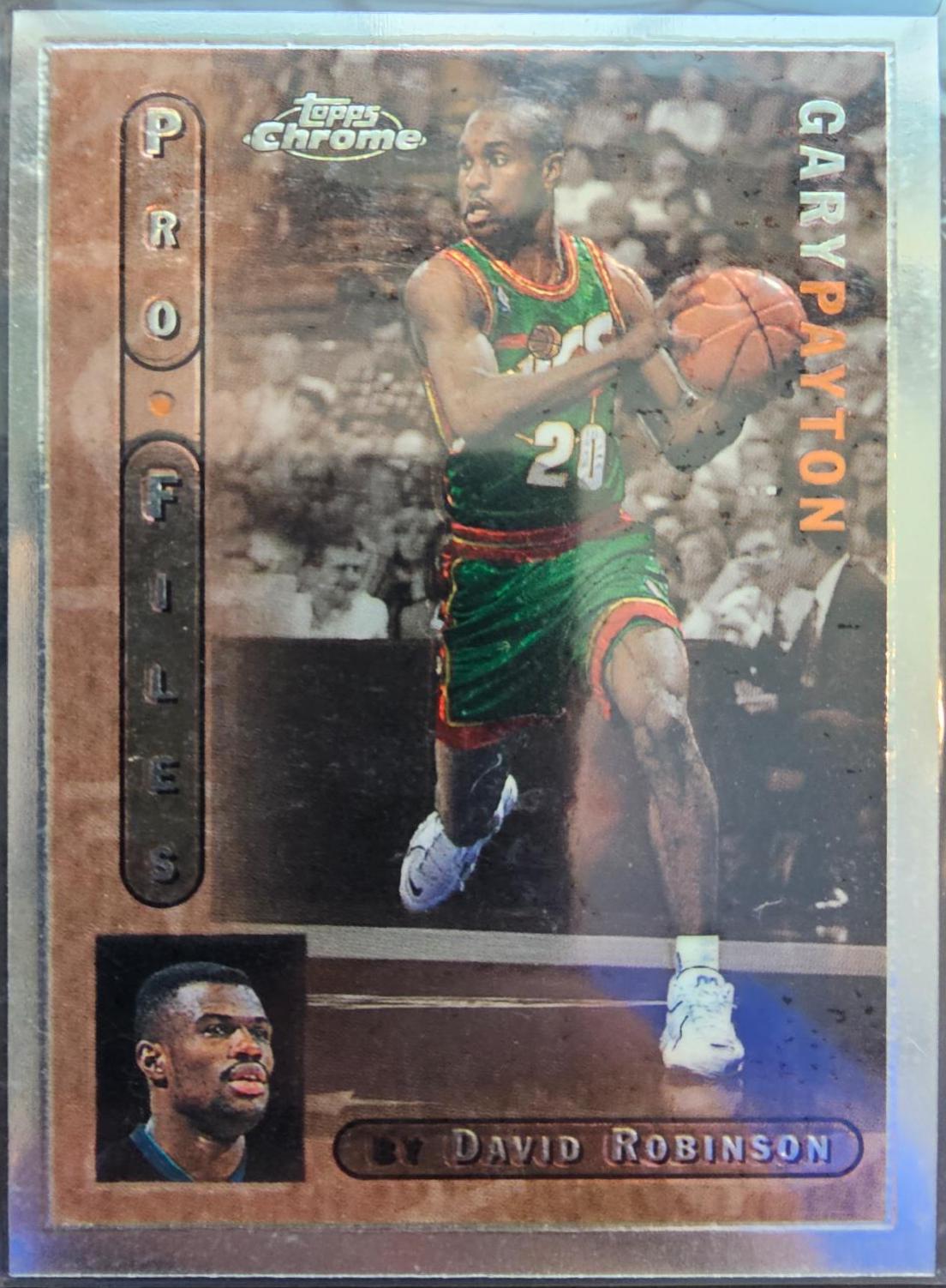 Gary Payton #PF-20 Basketball Cards 1996 Topps Chrome Pro Files