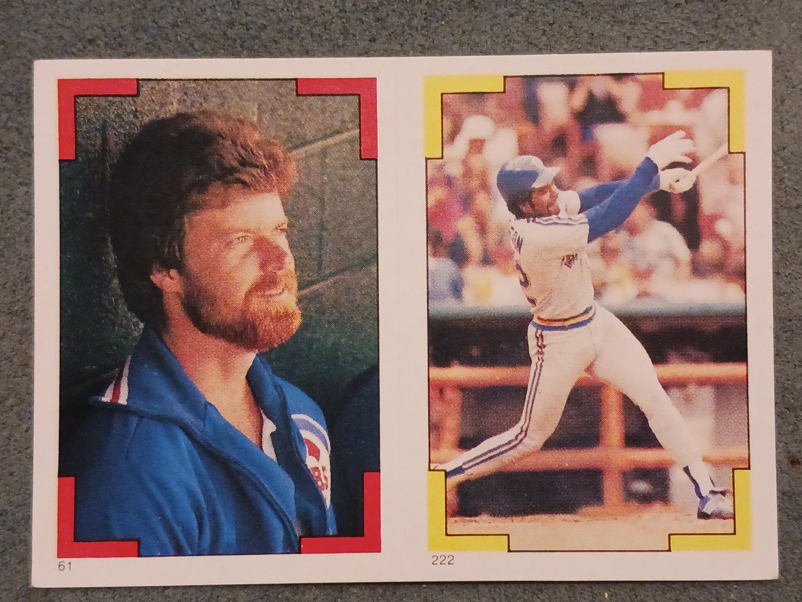 Rick Sutcliffe, Dave Henderson Baseball Cards 1986 Topps Stickers