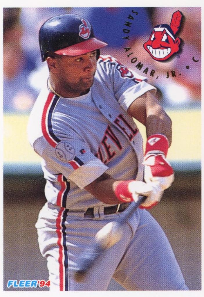 Sandy Alomar, Jr #98 Baseball Cards 1994 Fleer