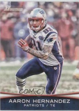 Aaron Hernandez #24 Football Cards 2012 Bowman