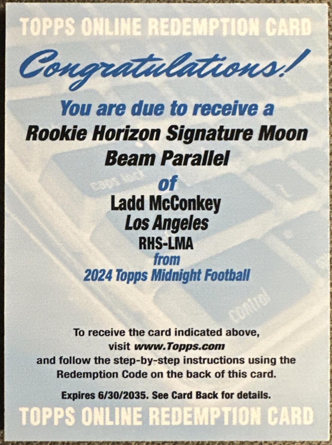 Ladd McConkey [Moon Beam] #RHS-LMA
