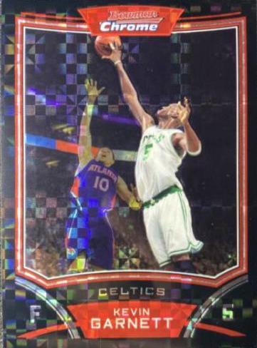 Kevin Garnett Gold Refractor #5 Basketball Cards 2008 Bowman Chrome