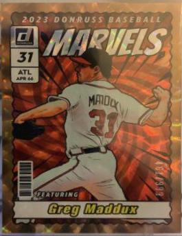 Greg Maddux #M6 Baseball Cards 2023 Panini Donruss Marvels