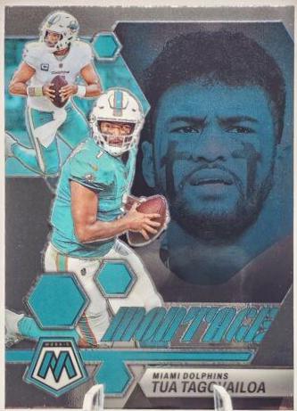 Tua Tagovailoa #M-11 Football Cards 2023 Panini Mosaic Montage