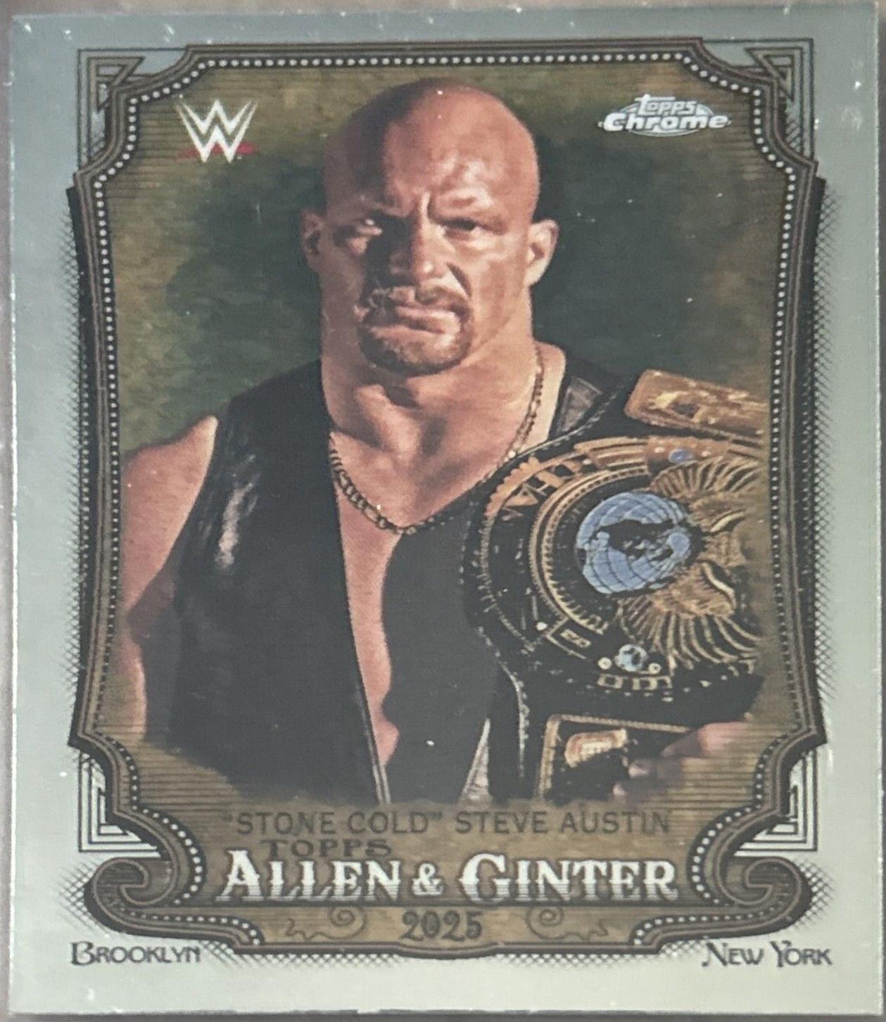 Stone Cold Steve Austin [Refractor] #AG-SCS Wrestling Cards 2025 Topps Chrome WWE Allen & Ginter