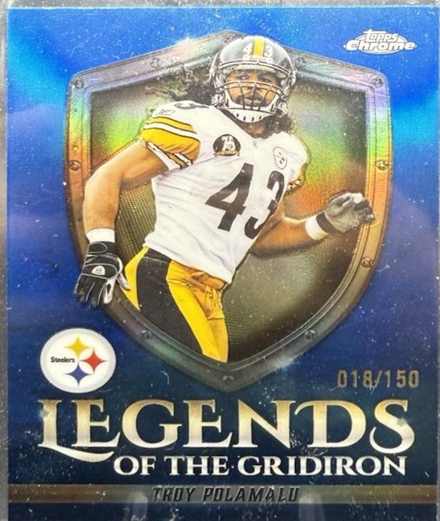 Troy Polamalu [Blue Refractor] #LOG-33
