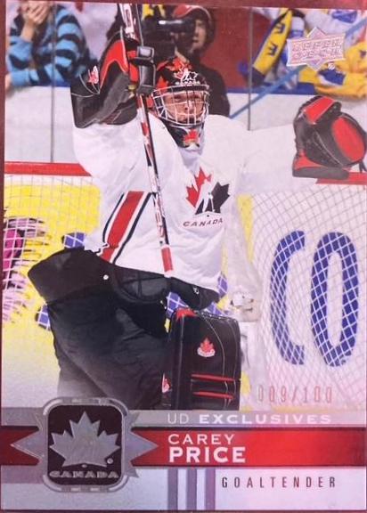 Carey Price #115 Hockey Cards 2017 Upper Deck Team Canada
