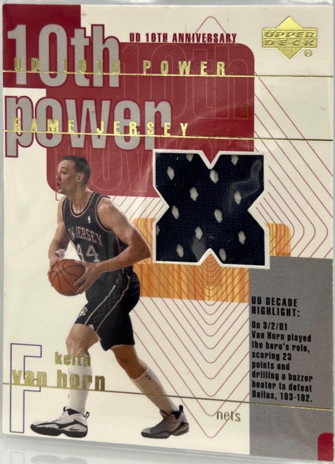 Keith Van Horn #KV-X Basketball Cards 2001 Upper Deck 10th Power Game Jersey