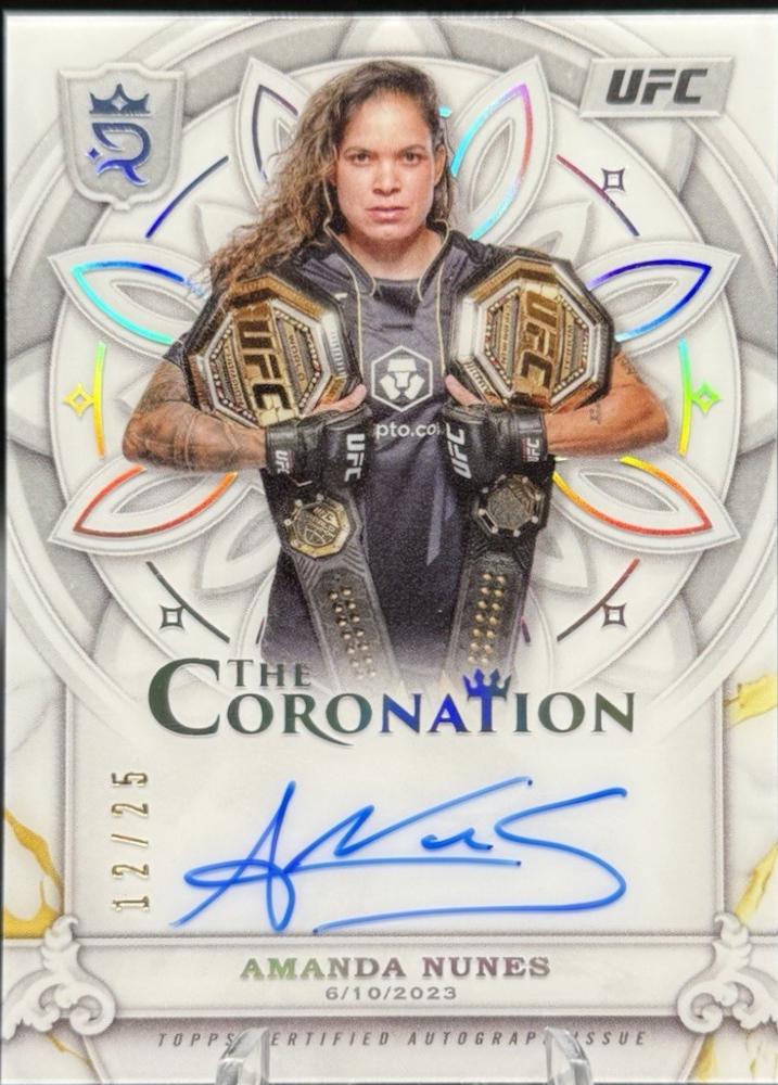 Amanda Nunes #TC-AN Ufc Cards 2024 Topps Royalty UFC The Coronation