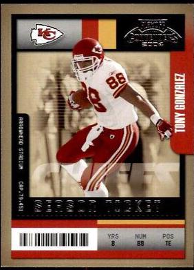 Tony Gonzalez #50 2004 Playoff Contenders Football