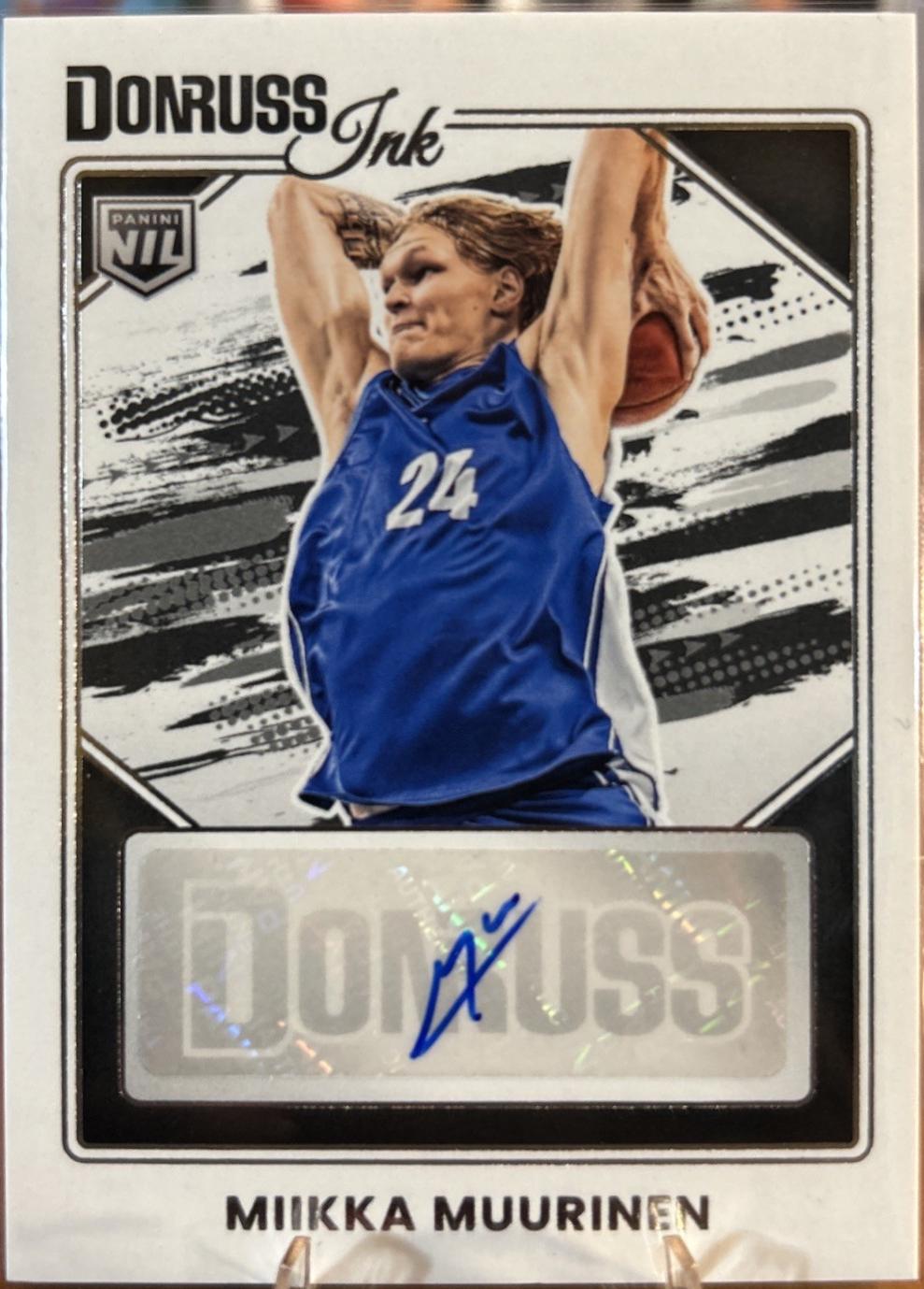 Miikka Muurinen #12 2025 Panini Donruss Ink Basketball